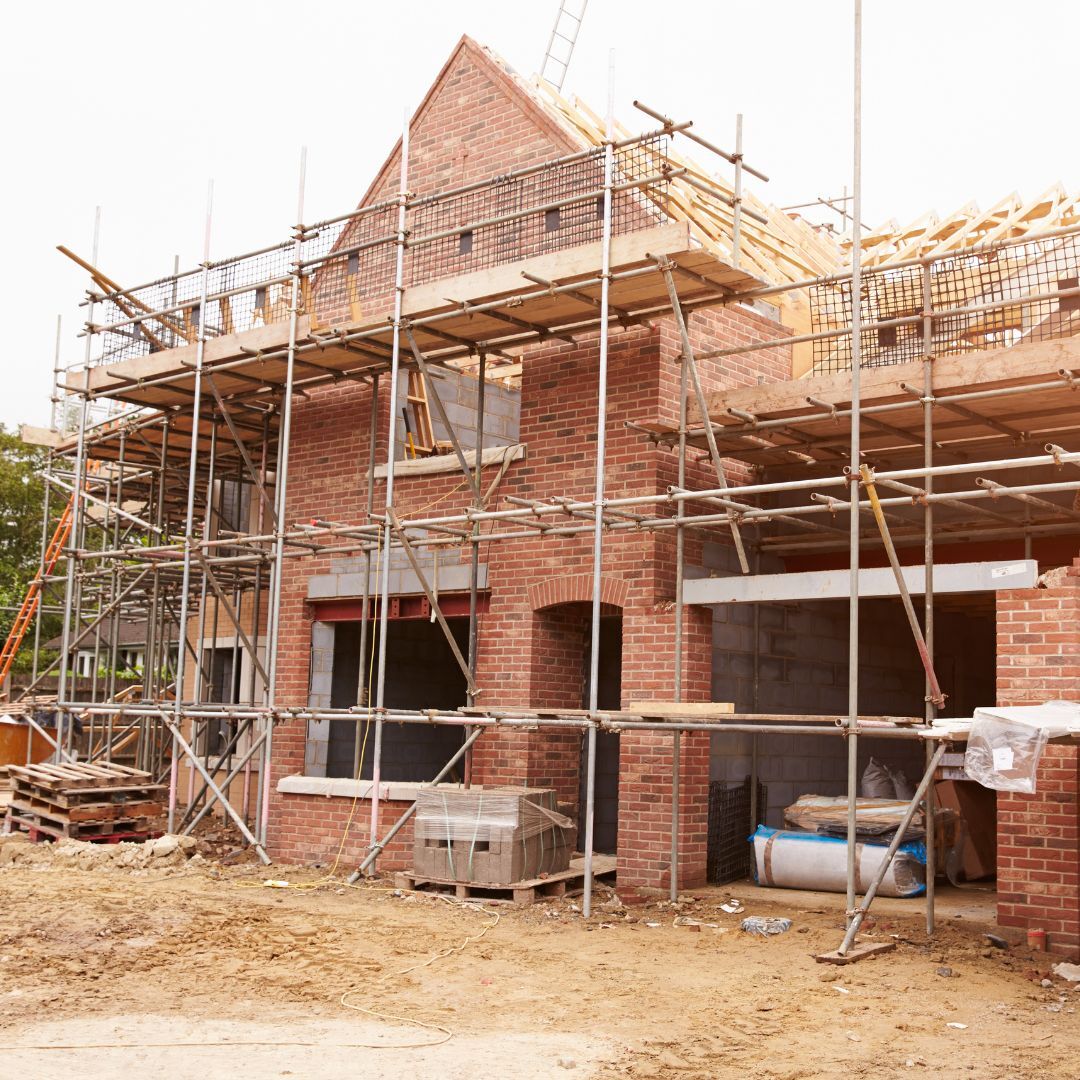 Home improvement construction site during house flipping project