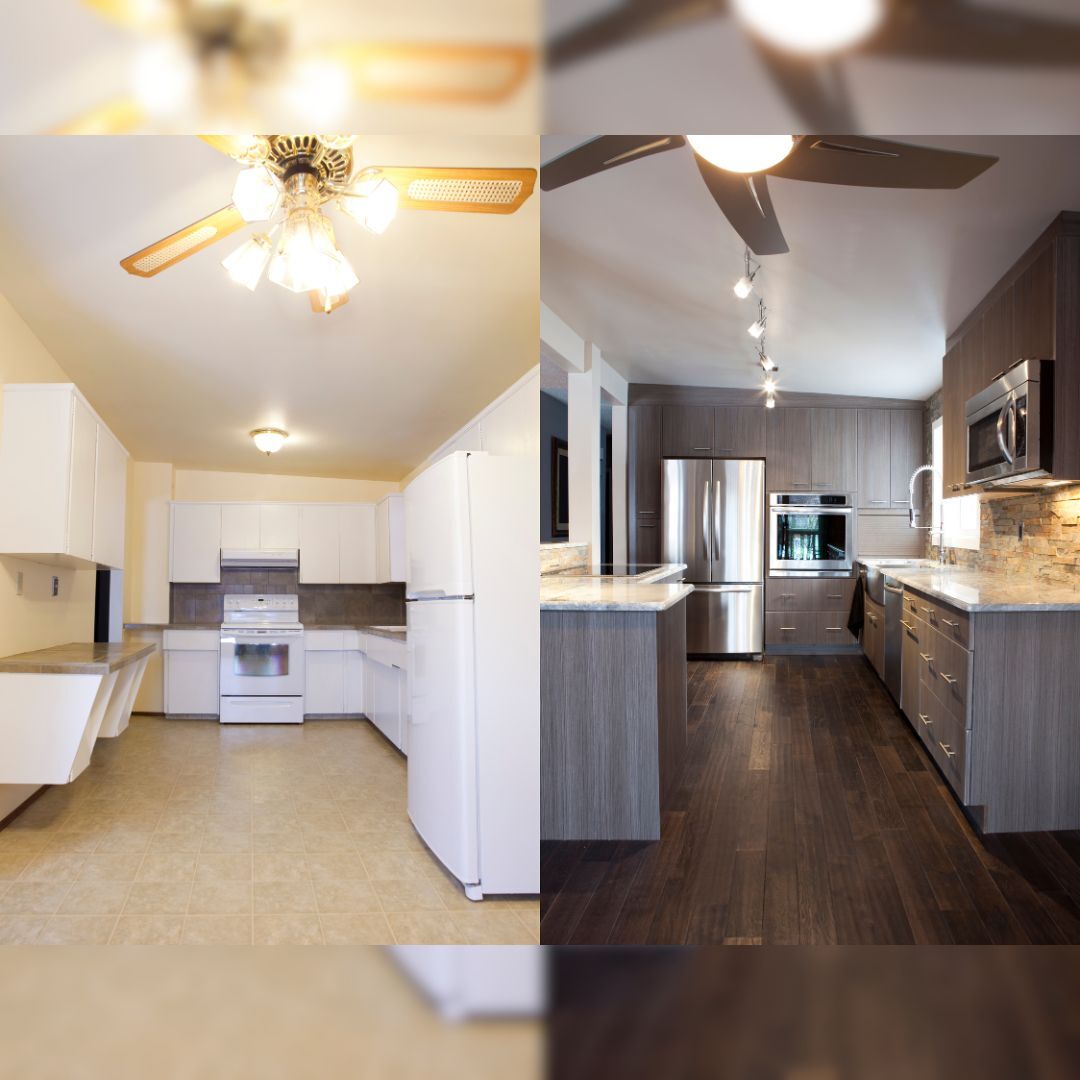 Renovated kitchen increasing property resale value