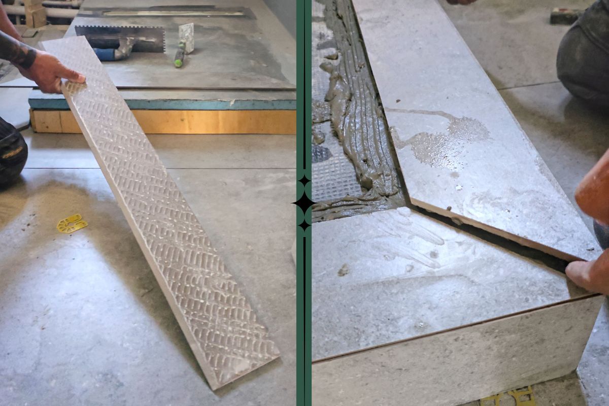 Cutting materials for custom shower platform